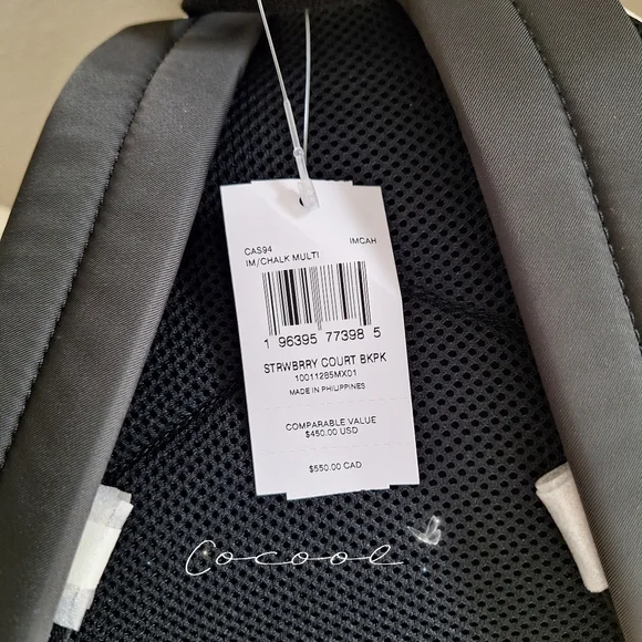 NWT Coach Court Backpack with Strawberry Print Style In Canvas/CAS94 🍓